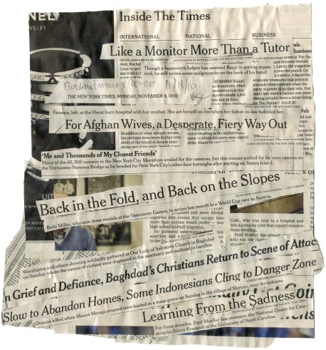 (For Afghan Wives) NYT 11-8-10 - BSC 11-11-10  BACK