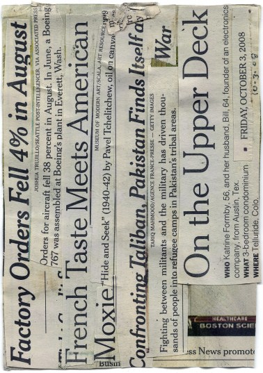 (On the Upper Deck) NYT 10-3-08 - BSC 10-3-08 back