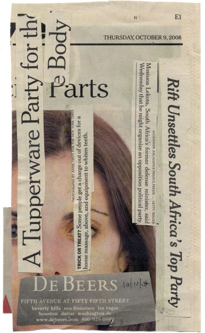 (Tupperware Party for Body Parts) NYT 10-9-09 - BSC 10-10-08 BACK